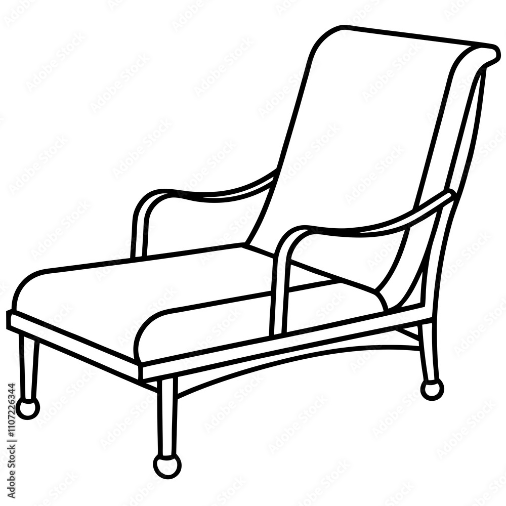 lounge chair isolated on white background lounge chair isolated on white background