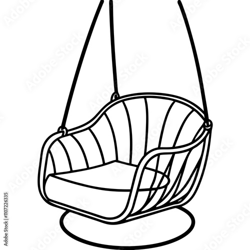 swing chair on white background