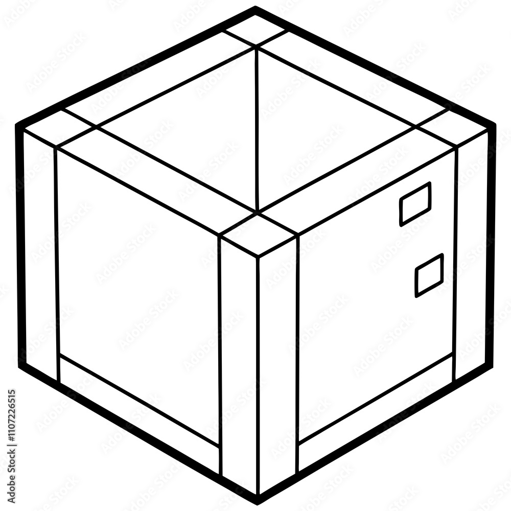 illustration of a storage cube illustration of a storage cube