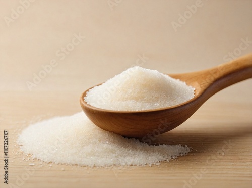 Sugar in a Wooden Spoon