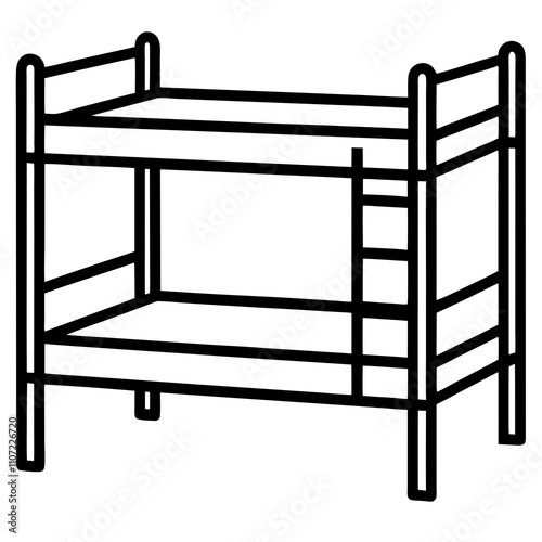 black and white bunk bed