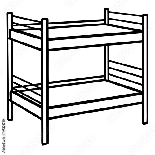 black and white bunk bed