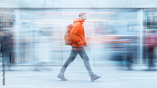 Man Walking in City:  A you...