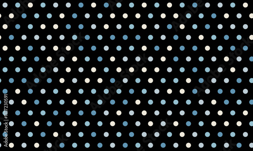 Seamless spotted pattern with abstract circles, perfect for textile prints, wallpaper, or creative geometric posters. Trendy polka dot design for modern backgrounds.