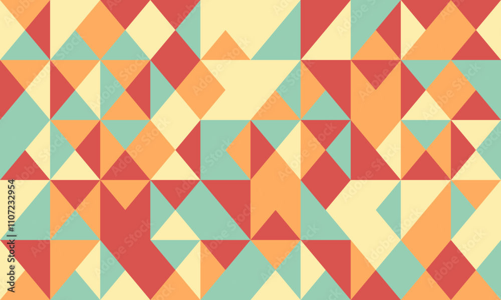 Geometric mosaic pattern with creative shapes and minimal style. Perfect for modern posters, seamless backgrounds, or textile prints. Geometric mosaic pattern with creative shapes and minimal style. Perfect for modern posters, seamless backgrounds, or textile prints.