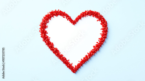 Minimalist Red Heart Design on White Background