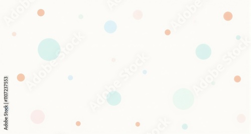 Playful polka dot pattern background with soft circles in pastel colors for design use

