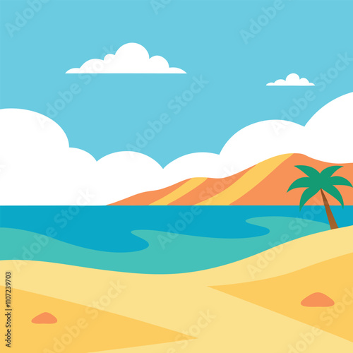 Stunning Beach Background for Digital Projects and Creative work