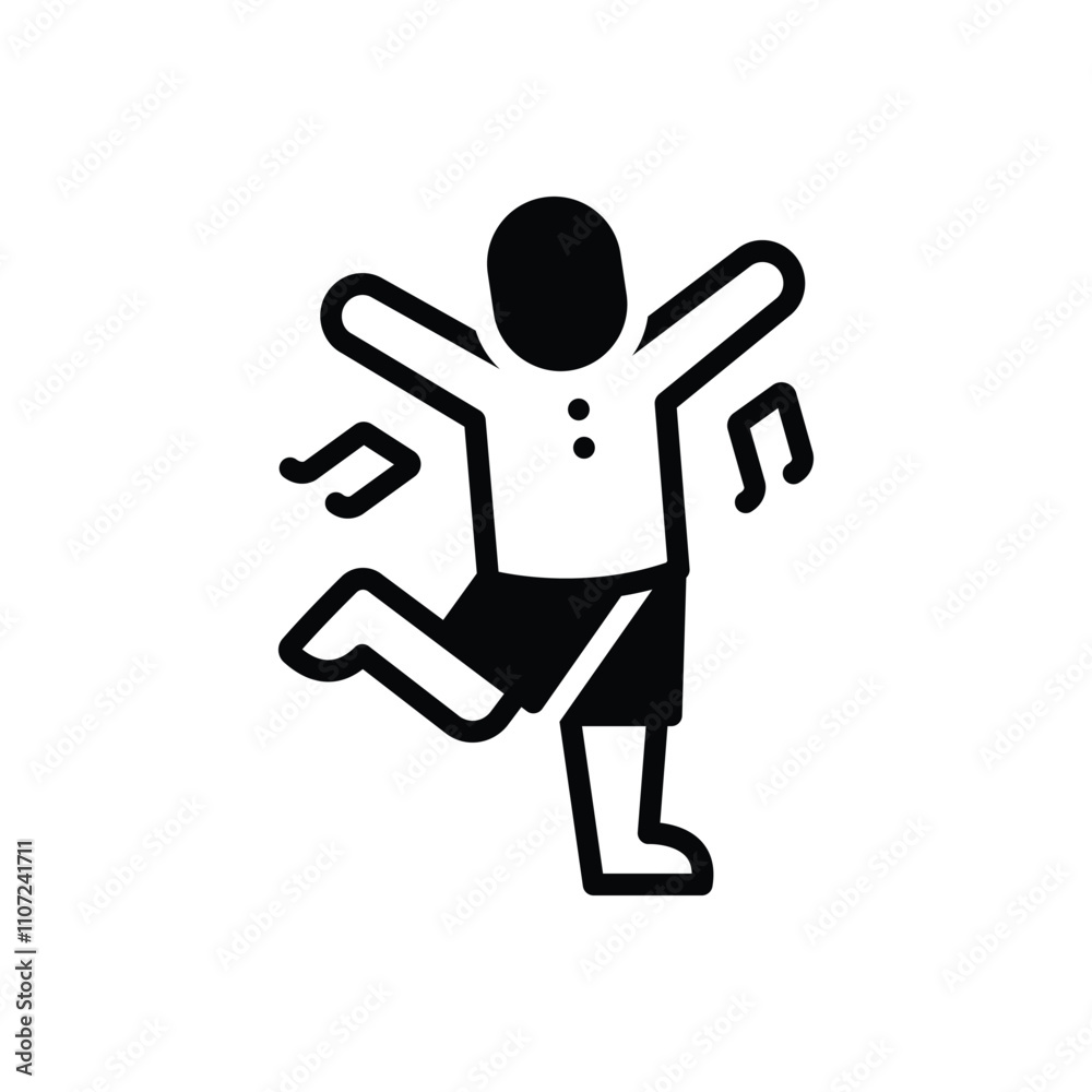 Black solid icon for happy Black solid icon for happy