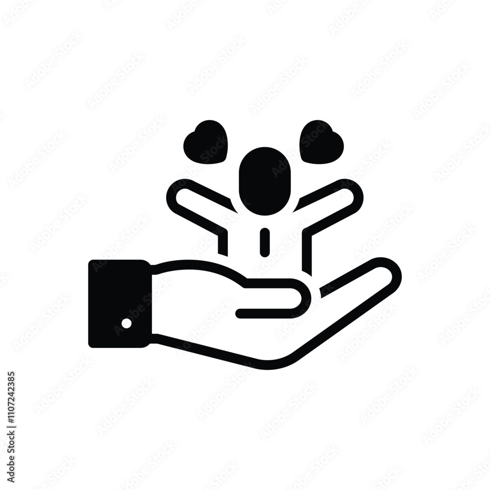 Black solid icon for adopt Black solid icon for adopt