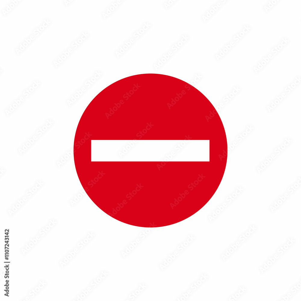 Forbidden traffic icon sign and illustration Forbidden traffic icon sign and illustration