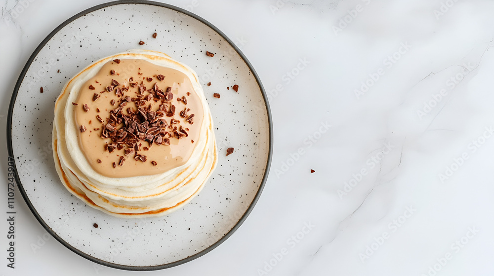 Luxurious Pancake Stack with Chocolate and Cream, gourmet pancake stack, luxurious pancake recipe Luxurious Pancake Stack with Chocolate and Cream, gourmet pancake stack, luxurious pancake recipe