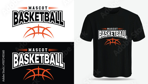Basketball Sports t-shirt design. Basketball typography, t-shirt graphics, Basketball T shirt design vector illustration.