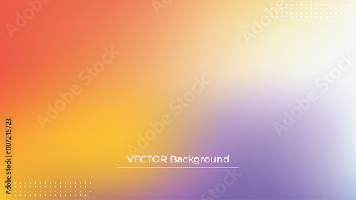 Smooth and blurry colorful gradient mesh background. Modern bright rainbow colors. Easy editable soft colored vector banner template. Premium quality