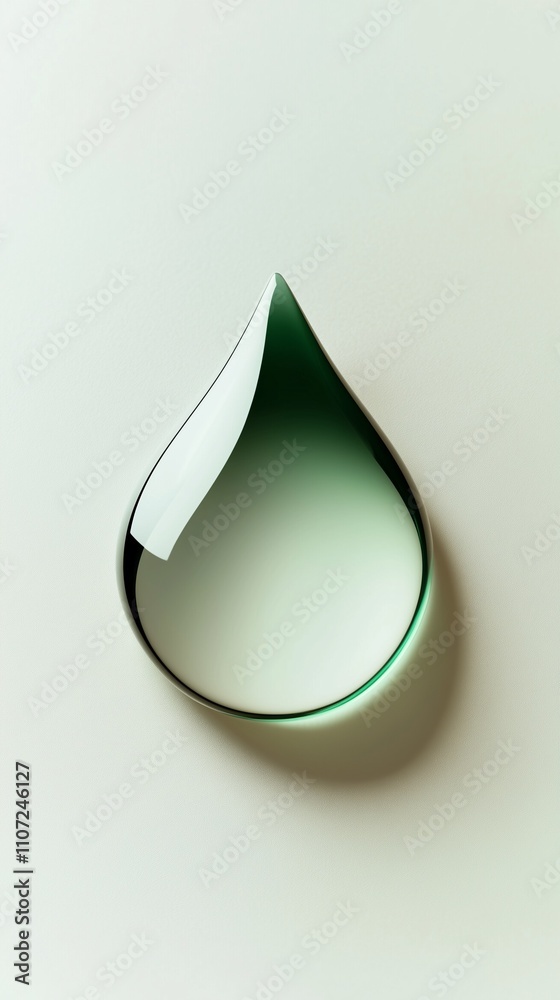 Green Gradient Drop on Light Background Green Gradient Drop on Light Background