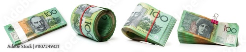 Australia Dollar, Bank note of Australia on white background