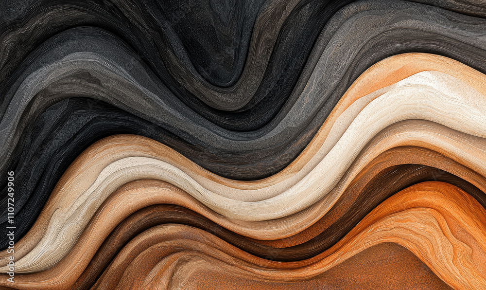Dynamic Abstract Wave Pattern with Earthy Tones Showcasing Fluid Movement and Modern Artistic Design Dynamic Abstract Wave Pattern with Earthy Tones Showcasing Fluid Movement and Modern Artistic Design