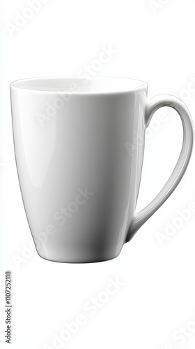 Sleek White Porcelain Mug - Simple, Elegant, and Functional photo