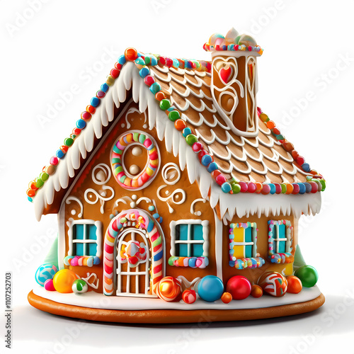 Delicious Decorated Gingerbread House Christmas Sweets Festive Holiday Treat Winter Won