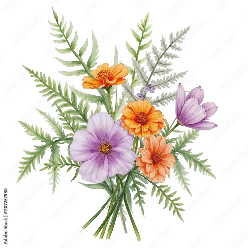 Obraz premium Beautiful bouquets and flowers with transparent and high-quality background