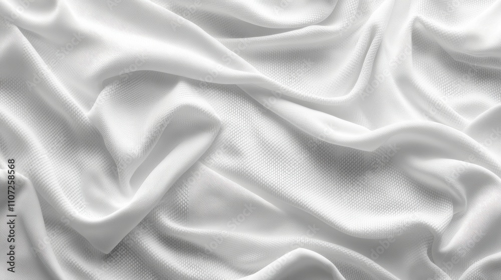 A close-up of white fabric, elegantly draped and gently wrinkled. Its smooth texture and subtle sheen create an airy, luxurious feel, enhancing the sense of lightness and serenity. A close-up of white fabric, elegantly draped and gently wrinkled. Its smooth texture and subtle sheen create an airy, luxurious feel, enhancing the sense of lightness and serenity.