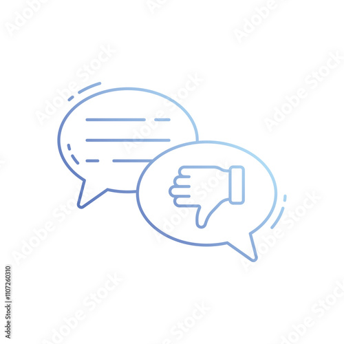 Disagree vector icon