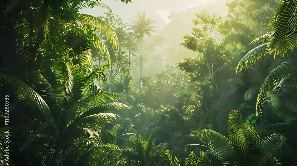 A lush green forest illuminated by the soft light of the morning sun, showcasing vibrant foliage and tranquility.
A lush green forest illuminated by the soft light of the morning sun, showcasing vibrant foliage and tranquility.