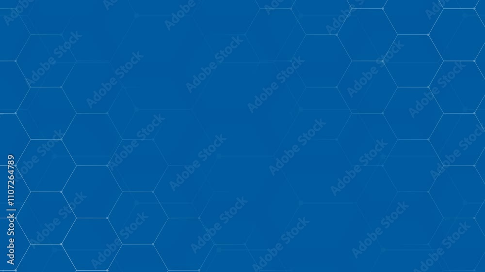 abstract hexagon background seamless pattern 4K animation video footage medical technology digital business background