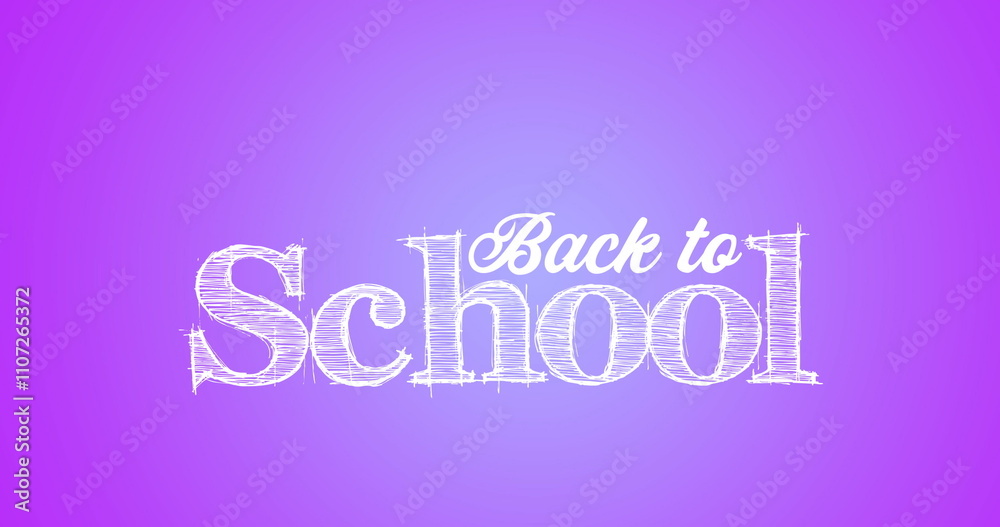 Image of back to school text over purple background Image of back to school text over purple background