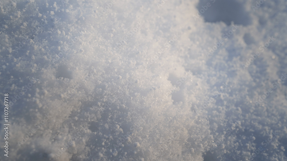 Obraz premium Snowfall, Piled Snow, White Snowflakes, Freezing Winter Weather with Textures and Background