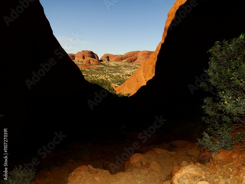 The Olgas set in Central Australia in the Red Centre photo