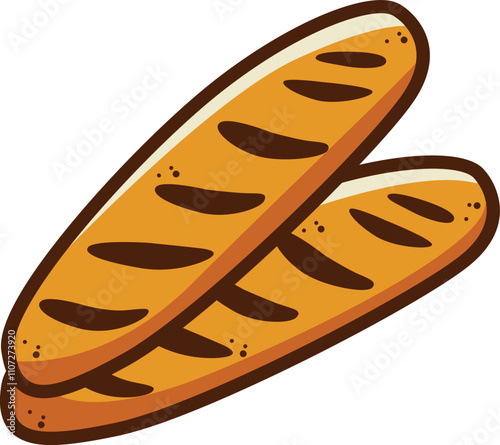 Vector : Sweet Bread Illustration Element Decoration Ornament 