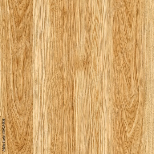 Overhead Shot of Light Oak Wood Background with Detailed Texture and Grain Pattern