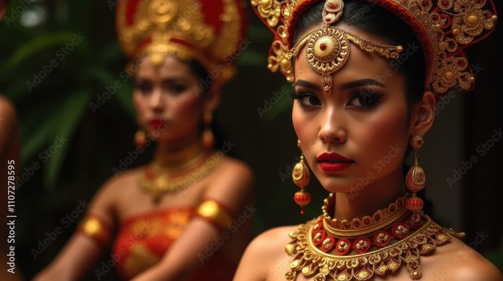 Obraz premium Balinese Dancer in Traditional Costume