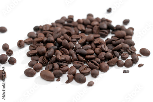 coffee beans on a white background 