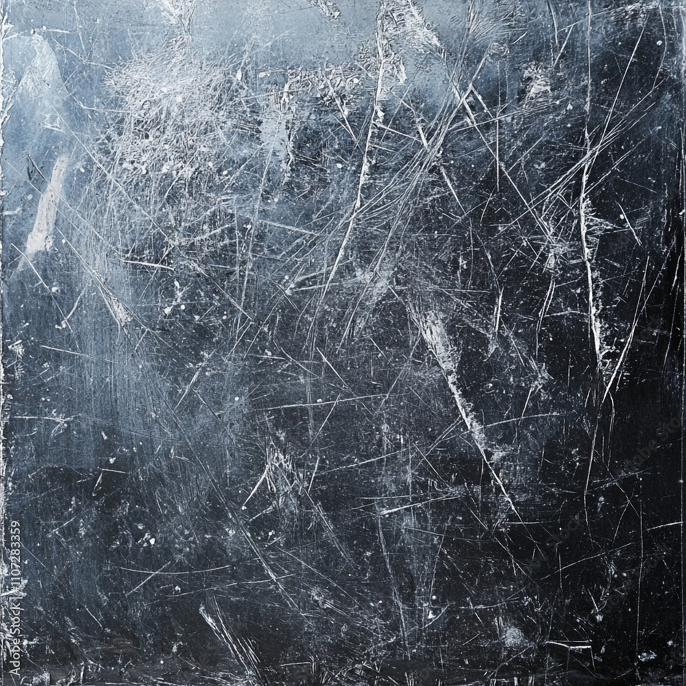 Icy background on rink with traces of skating. Texture of ice on skating rink, displaying sheet of scratched ice.