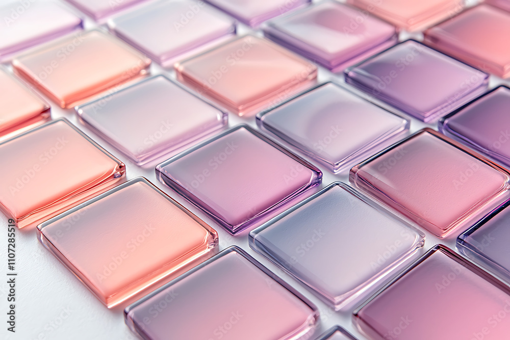 Fototapeta premium Pastel Dreams: The Art of Layering Sheer Fabric Squares