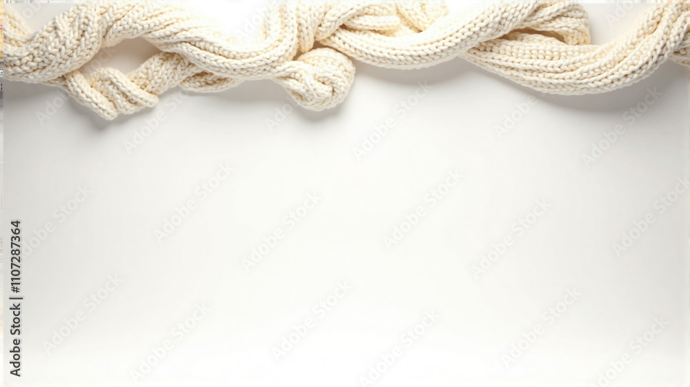 Fototapeta premium white rope on a brown background