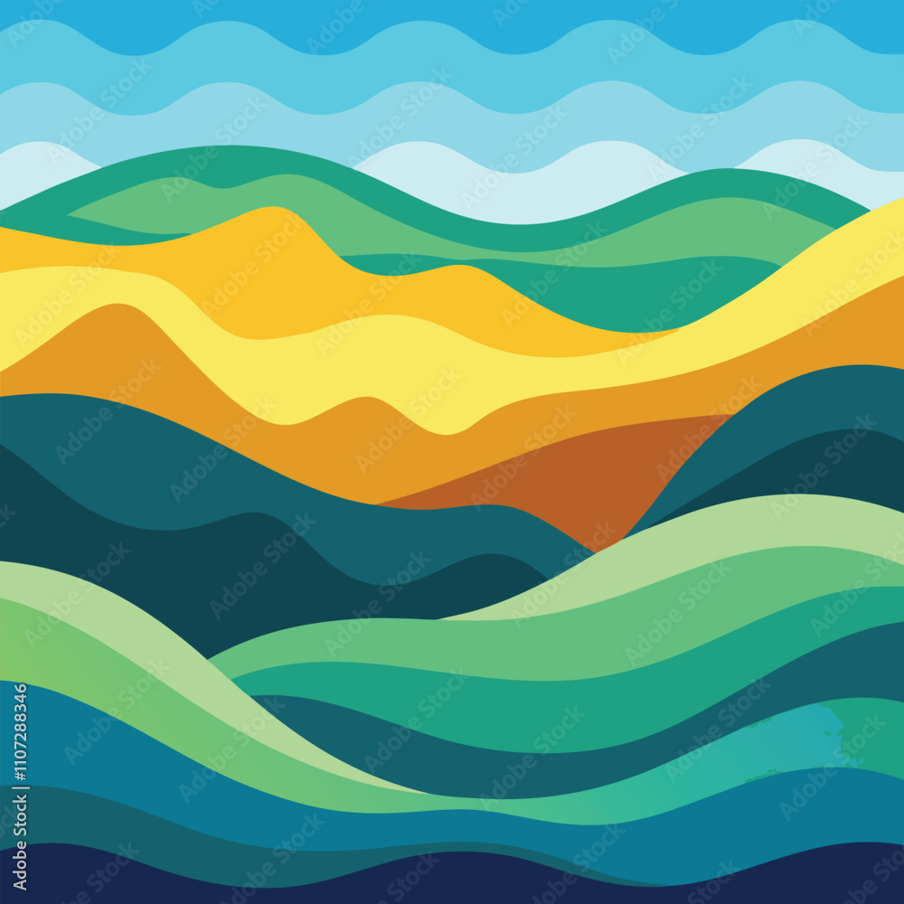 Obraz premium Abstract Wavy Pattern for Creative Backgrounds