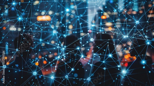 International team of professionals collaborating through digital channels, focusing on customer service, data analysis, and global outsourcing
