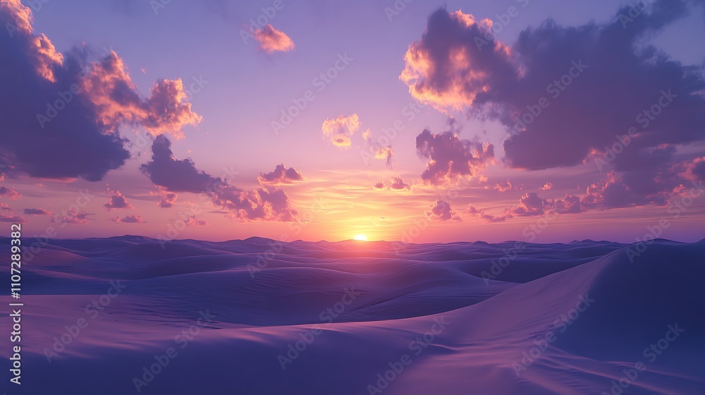 A serene sunset over rolling sand dunes, showcasing vibrant colors and soft textures. A serene sunset over rolling sand dunes, showcasing vibrant colors and soft textures.