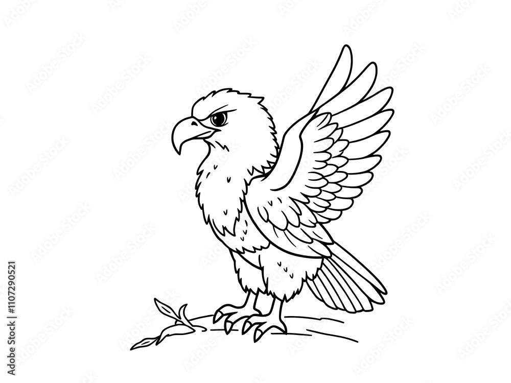Majestic Hand-Drawn Illustration of a Bald Eagle Taking Flight. AI Generated Majestic Hand-Drawn Illustration of a Bald Eagle Taking Flight. AI Generated
