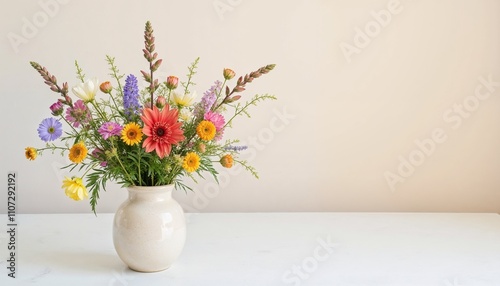 Wallpaper Mural Vibrant flower bouquet in vase with mixed blossoms for cheerful home decor Torontodigital.ca