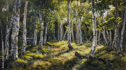 Silver birch forests