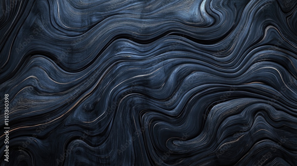 Abstract dark waves create a mesmerizing, fluid texture with subtle highlights. Abstract dark waves create a mesmerizing, fluid texture with subtle highlights.