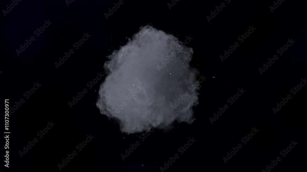 Super Slow Motion Shot of Dust and Smoke Explosion Towards Camera Isolated on Black at 1000fps. Super Slow Motion Shot of Dust and Smoke Explosion Towards Camera Isolated on Black at 1000fps.