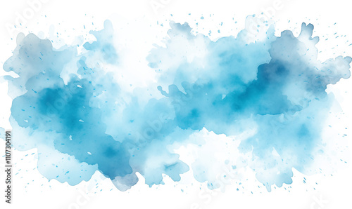 Dynamic watercolor illustration of vibrant blue splash background or wallpaper. The hand-painted strokes and gradient effect create a sense of movement and energy