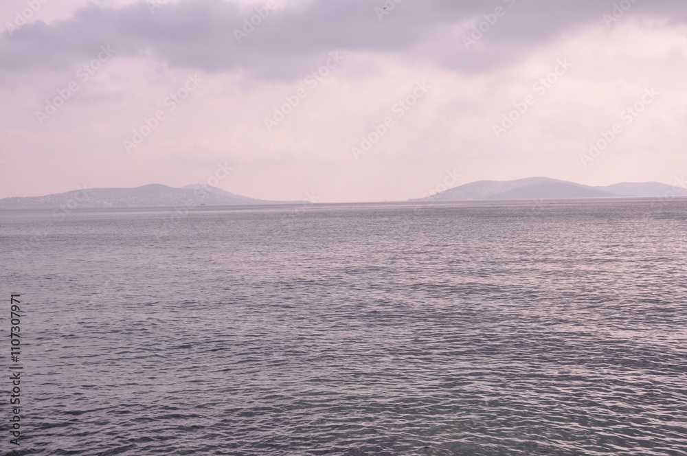 Islands (Adalar) view in Marmara Sea from Maltepe Coast in Istanbul, Turkey. Islands (Adalar) view in Marmara Sea from Maltepe Coast in Istanbul, Turkey.