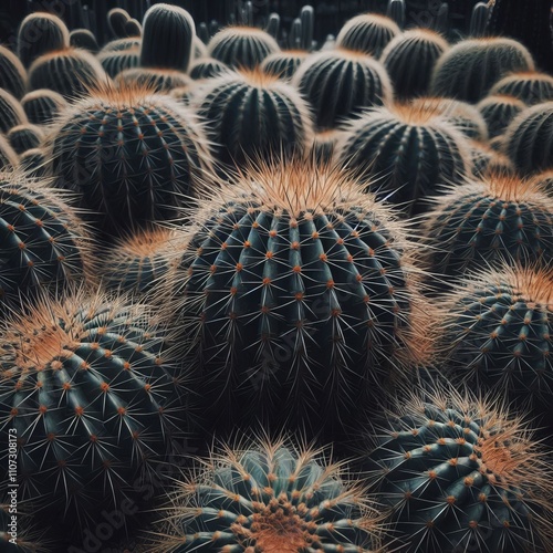 Cactus Spines Textured with sharp needle like protrusions photo