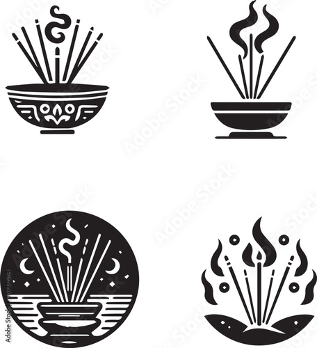 incense silhouette icon